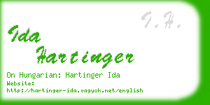ida hartinger business card